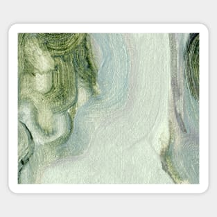 Abstract Oil Painting Mint Green 1c24 Sticker